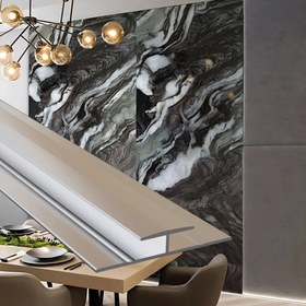 Resim PVC Duvar Panel H Birleşim Profili - SİYAH 