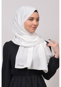 Resim Altobeh Medine İpeği Düz Tesettür Şal - Ekru 