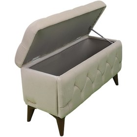 Resim Vavonni Sandıklı Puf 90Cm Krem A+ Kalite 