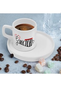 Resim Bk Gift Kişiye Özel Sunum Tabaklı Doktor Tasarımlı Kahve Fincanı-5, Sevgiliye Hediye, Arkadaşa Hediye, Doktorlara Hediye Kobitmeyen137790 Bk Gift 