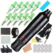 Resim 10 İğneli Dövme Kalemi Seti, Dövme Makinesi, Dövme Makinesi Tam Set, Dövme Malzemeleri, Dövme Makinesi Kiti, Dövme Kalemi Kiti, Dövme Kalemi, R, Dövme Tabancası Kiti, Dövme Makinesi Tam Kiti, Dövme Makinesi Seti 