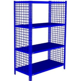 Resim 4 Katlı 31x75x150 Cm Renkli Tel Kafesli Çelik Raf Beyaz 