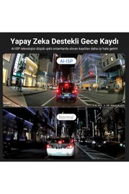 Resim Kawa D11 2 Kameralı Ön / Arka 4K+1080P Sony Starvıs Sensörlü Yapay Zeka Destekli Wi-Fi Gps'li Araç Kamerası 