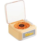 Resim Nostalji Mini Plak Görünümlü Radyolu Bluetooth Hoparlör 3d Ses Dalgası Retro Müzik Plak Sarı 