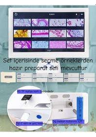 Resim Ece Opto-edu Dijital Mikroskop Seti Biyoloji Mikroskobu 7 Lcd Ek 