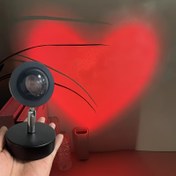 Resim USB Güçlü Kırmızı Kalp Projeksiyon Lambası - Dokunmatik Kontrollü, Metal Kaplama ile Rahat Yatak Odası Dekoru için Ambiyans Masa Aydınlatması, Şık Işıklandırma, Romantik Hediye, İnce Tasarım 