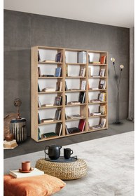 Resim 8322 Evm Kitaplık , Kapaksız , 18 Bölmeli , 15 Raflı , Safir , Ofis , Çalışma Odası , Salon Safir 