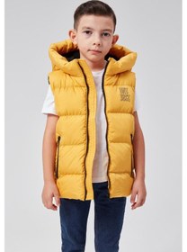 Resim Benitto Kids Kapüşonlu Erkek Çocuk Şişme Yelek 51311 Hardal 