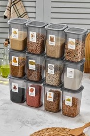 Resim 12'li 1200 ML Sızdırmaz Kapaklı Saklama Kabı Seti, CAN.OB.120012 