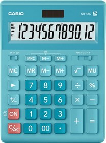 Resim Casio GR-12C-LB Masaüstü 12 Hane Hesap Makinesi 