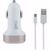 Resim Helt HT-16 2100 mA 2 Çıkışlı Araç Şarj Cihazı + Micro Usb Kablo 