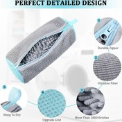 Resim Çocuklar için Yıkama Makinesi Çamaşır Torbası - Dayanıklı Polyester, Oval Şekil, Kolay Temizlik, Anti-Deformasyon, Ayakkabı Yıkama için İdeal, Çamaşır Torbaları 