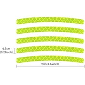 Resim Sones 20 Adet/takım Araba Tekerleği Yansıtıcı Çıkartmalar 3d Kişisel Dekorasyon Lastik Uyarı Çıkartmaları Mavi 