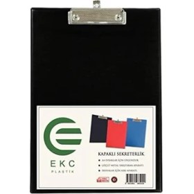 Resim Ekc-Kapaksız Sekreterlik Pvc- Yazı Tablası Bloknot Metal Klipsli 