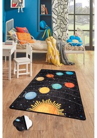 Resim Galaxy Çocuk Halısı Djt Çocuk ve Bebek Halısı Yıkanabilir ,Kaymaz Taban Leke Tutmaz Çok Renkli 
