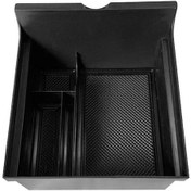 Resim Tesla Model 3/y 2021 Araç Merkezi Konsol Organizer Abs Malzeme Depolama Kutusu 