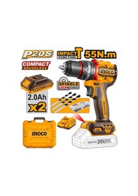 Resim Ingco CIDLI20558E 13 MM 20V 2x2.0AH Darbeli Matkap Seti 