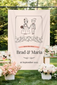 Resim Düğün Törenine Özel Kişiselleştirilebilir Duvar Örtüsü (#43) - 280 x 150 