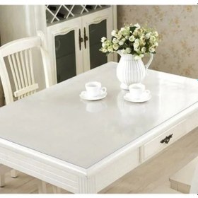 Resim 20 Metre X 90cm 1 Top Şeffaf Pvc Masa Örtüsü 1,4mm Masa Sehba Koruyucusu Saydam Şeffaf 