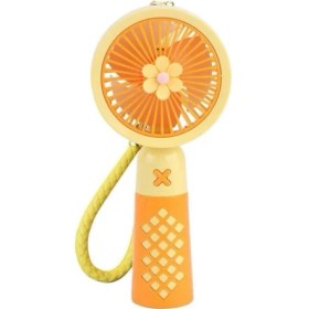 Resim Şarjlı Mini Vantilatör Deri Anahtarlıklı 