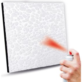 Resim Tink Beyaz Boyanabilir Embos Keçe Ses ve Isı Yalıtım Paneli 41X41 cm 30 Adet-5m² 