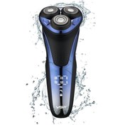 Resim VGR Tıraş Makinesi Sakal Tıraş Calido Makinesi 3 Kafalı Usb Şarj Edilebilir Yıkanabilir Lcd Ekran 