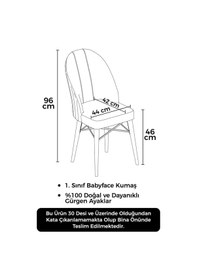 Resim Canisa Ritim Serisi, 1.sınıf Babyface Kumaş, 6 Adet Kahve Sandalye, Ceviz Gürgen Ayak, Gold Halkalı Sandalye Kahve Ayaklar Ceviz 