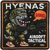 Resim Ex Patch Hyenas Airsoft Tactical Nakış Patch Peç - 8x8 cm 