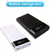 Resim 4x18650 Pil Depolama Kutusu - Taşınabilir Güç Bankası Kılıfı, for iPhone ve Xiaomi için Çoklu USB Portları, Dijital Ekran, PVC Malzeme, Şarj Edilmemiş, Şarj Çözümü|Kompakt Güç Bankası|PvC Pil Kılıfı, Pil Depolama Kutusu 