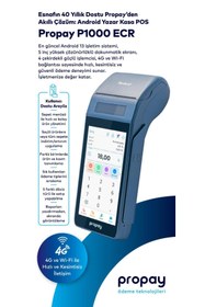 Resim propay P1000 Android Yazarkasa Pos 4.5G Kurup Gönderiyoruz 