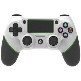 Resim Sones Ps4 İçin Kablosuz Bluetooth Kauçuk Oyun Kumandası Beyaz Yeşil 
