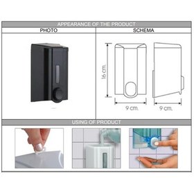 Resim Vialli S2b Sıvı Sabun Dispenseri Aparatı Siyah 500 Ml 