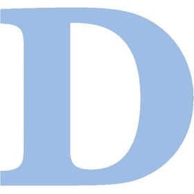 Resim Karton Harf Banner Mavi D 