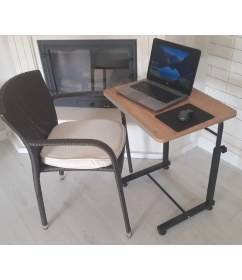 Resim Depolife Koltuk Sehpası Notebook Laptop Bilgisayar Çalışma Masası Yükseklik Ayarlı Akrobat Masa Yatak Yan Seh 