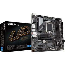 Resim Gigabyte B760M DS3H DDR5 (7600MHz)OC M.2 VGA/HDMI/DP/USB-C PCIe 4.0 1700P mATX Anakart 