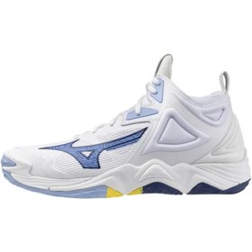 Resim Mizuno Wave Momentum 3 Mid Erkek Voleybol Ayakkabısı Beyaz 