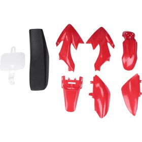Resim Whisper Xeric 8 Adet 50CC 110CC 125CC 140CC Plastik 4 Zamanlı CRF50 Çukur Off-Road Bisiklet Seti Çamurluk Koltuk Motosiklet Motosiklet Dıy Kitleri Kırmızı (Yurt Dışından) 