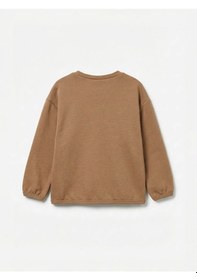 Resim Lc Waikiki Kahverengi Baskılı Kız Bebek Sweatshirt 
