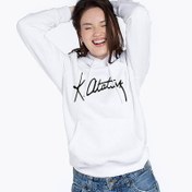 Resim Atatürk İmzalı Tasarımlı Kapşonlu Kadın Sweatshirt 