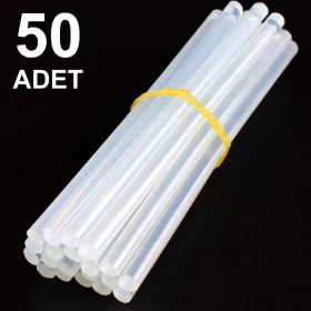 Resim Hobialem 50 Adet, Kalın Silikon, Sıcak Silikon, Şeffaf Mum Silikon, 11 Mm, Sıcak Yapıştırıcı 