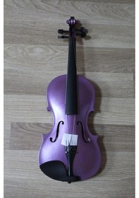 Resim Keman 3/4 Simli Lila Renk Tam Set Keman 