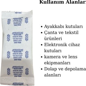 Resim Keepsake 10 gr 500 Adet Silika Jel Nem Alıcı Paket Silikajel Rutubet Önleyici Nem Giderici 