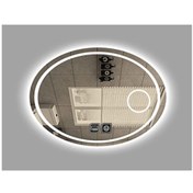 Resim GLOBAL LED MIRROR 65x85 Cm Makyaj Aynalı Dokunmatik Tuşlu Buğu Yapmayan Ledli Elips Banyo Aynası 