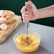 Resim 1 adet Paslanmaz Çelik El Yumurtası Çırpıcı ve Karıştırıcı - Pil Gerektirmez, Dayanıklı Metal Tasarım, Kolay Pişirme ve Pişirme için, Yumurtaları Çırpma ve Malzemeleri Karıştırma için Mükemmel, El Yumurtası Çırpıcı | El Karıştırıcı | Dayanıklı Yapı, Elde Tutulan Yumurtası Çırpıcı 