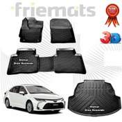Resim Corolla Uyumlu Sedan 3D Havuzlu Paspas+ Bagaj Havuzu 2019 Sonrası N11.6008 