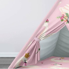 Resim instababyrooms Çocuk Oyun Çadırı Prenses Kuğu Dijital Baskılı 