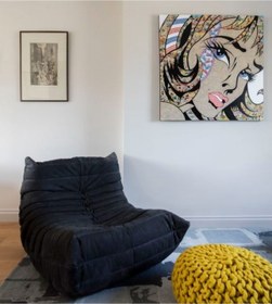 Resim EDSY HOME Edsy Puffer Relax Siyah Berjer 