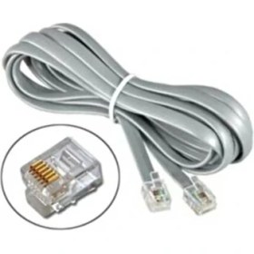 Resim Cablox 10 Metre RJ 11 ve Telefon Hat Bağlantı Kablosu ADSL-VDSL Modem İçin 1X2X0,50 mm Tr Üretim 