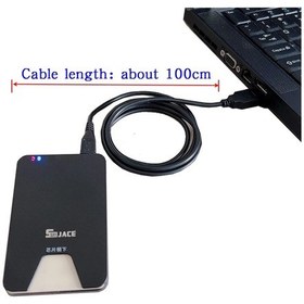 Resim Banka Kartı İçin Usb Akıllı Kart Okuyucu Ic/ıd Emv Kart Okuyucu Windows 8 10 Cable Length 100cm 