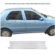 Resim Ebal Otomotiv Fiat Palio Krom Cam Çıtası 4 prç. 1998 Üzeri P. Çelik 